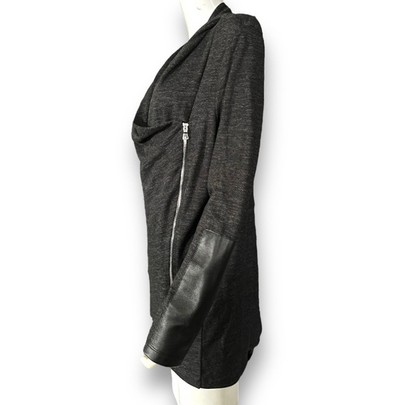 Women's Black Asymmetrical Jacket - Picture 4 of 7